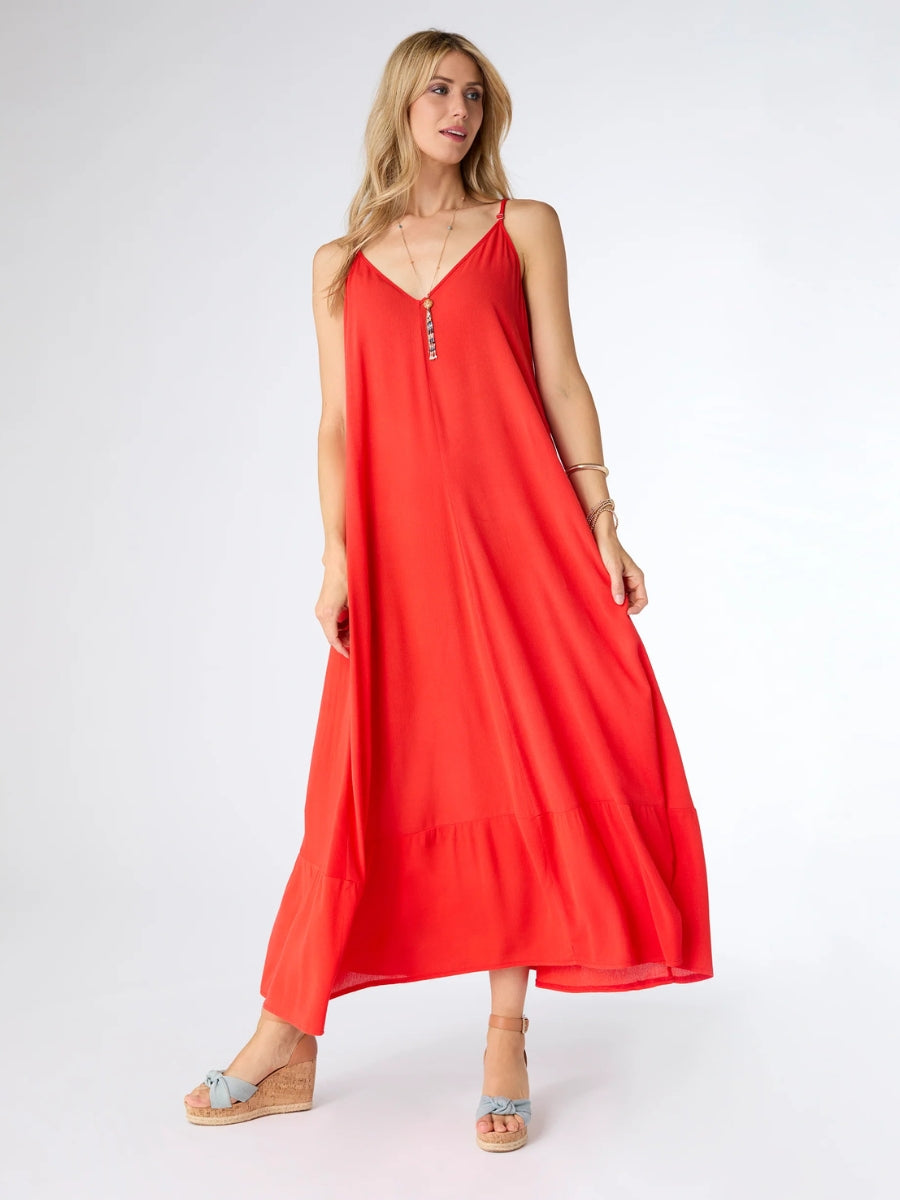 Coco + Carmen Zaria Dress with Pockets - Red